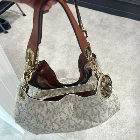Michael Kors Cream and Brown Women's Bag - Picture 5 of 5